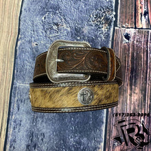 Load image into Gallery viewer, Calf Hair Cross Concho Brown Tapered 1 7/8-1 1/2 D100011302
