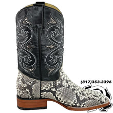 Load image into Gallery viewer, ORIGINAL PYTHON SNAKE | SQUARE TOE MEN BOOTS STYLE #1010