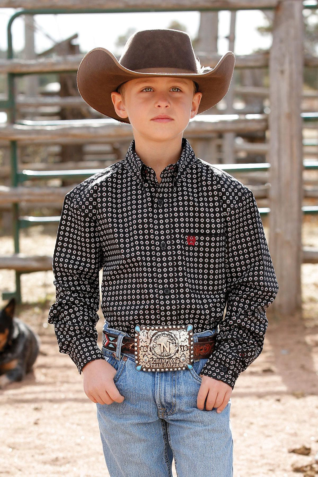 BOYS LONG SLEEVE BLACK PRINT MTW7060240