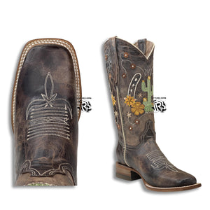 “ Brittany “ | WOMEN WESTERN SQUARE TOE BOOTS