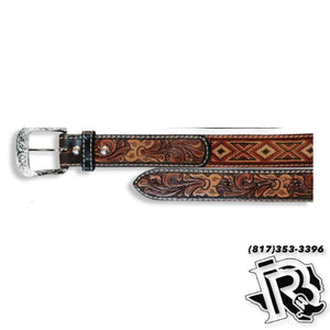 4339 Leather Beaded Earth Tone Belt Brown The Kenyan Collection Earth Bits Beaded Belt main image 4