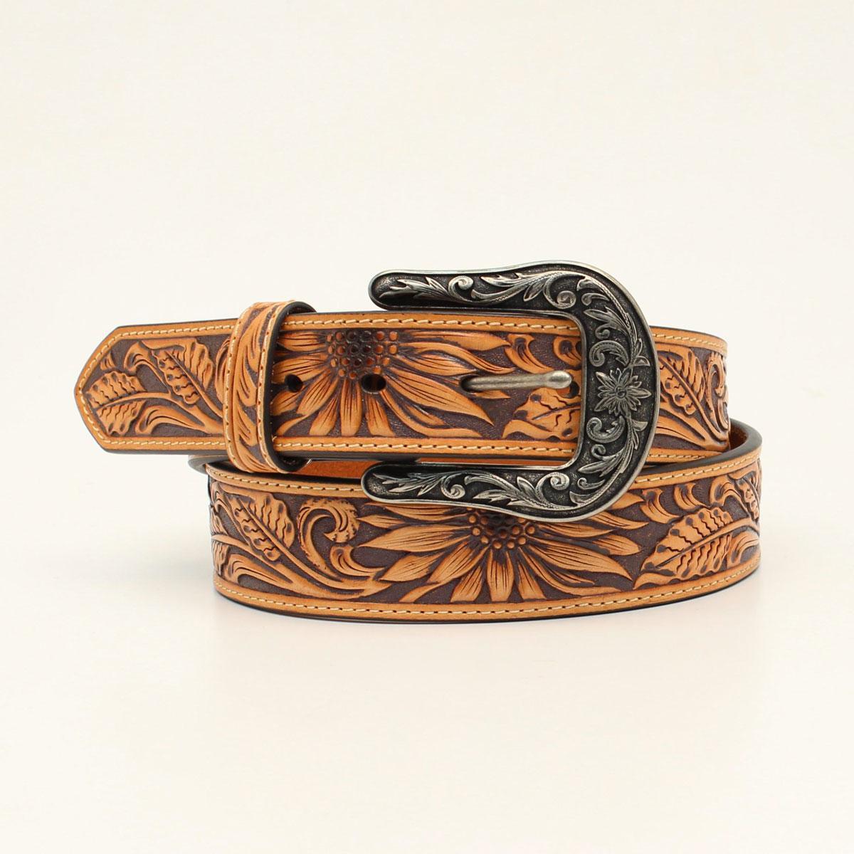 NOCONA 1 1/2" SUNFLOWER EMBROIDERED LADIES BELT N320001608