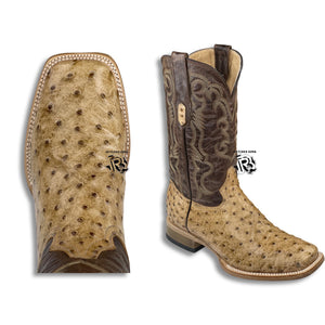 ORIX -OSTRISH PRINT | MEN WESTERN SQUARE TOE BOOTS