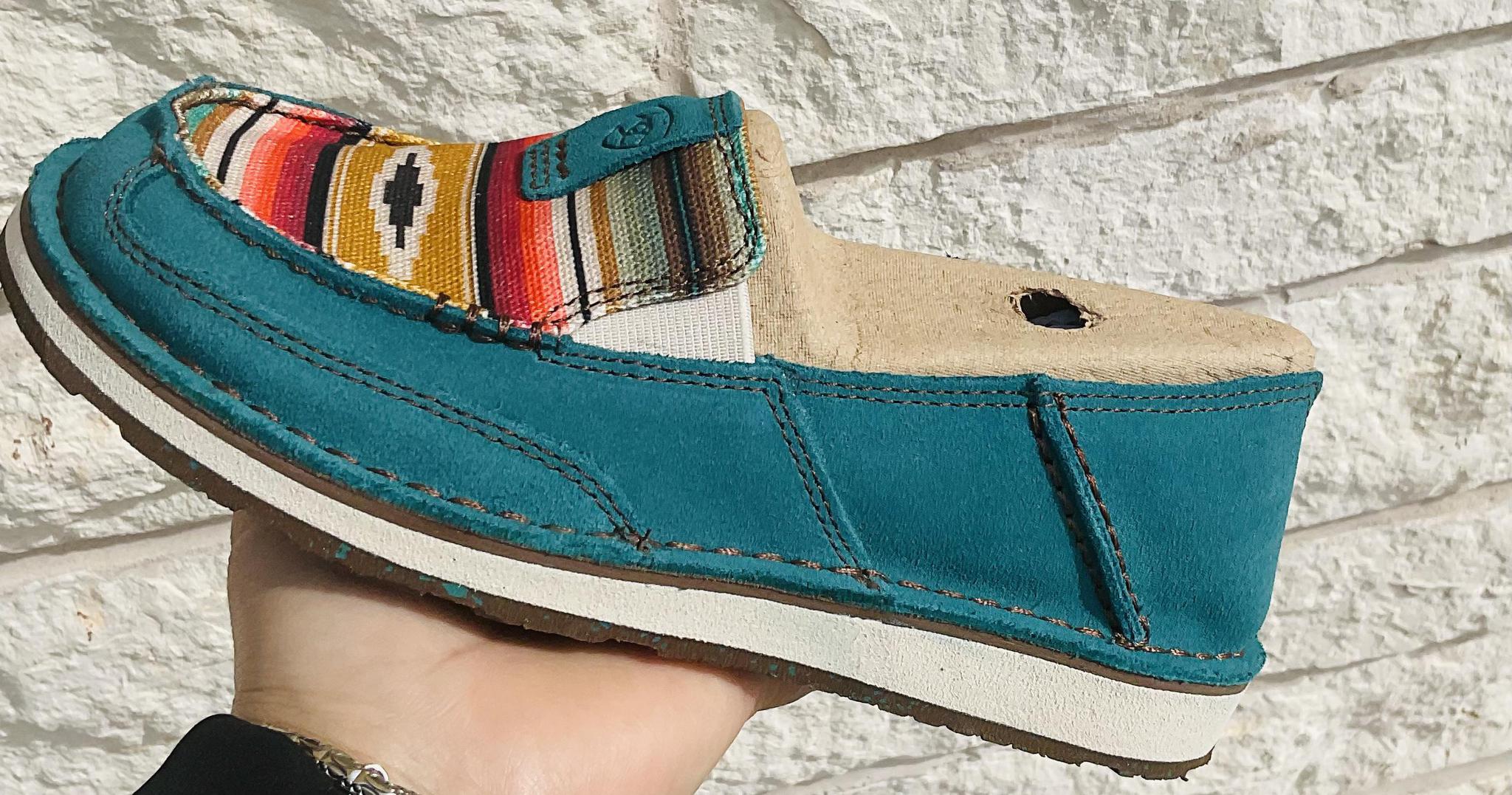 Womens cruiser teal suede/turquoise serape | 10044530