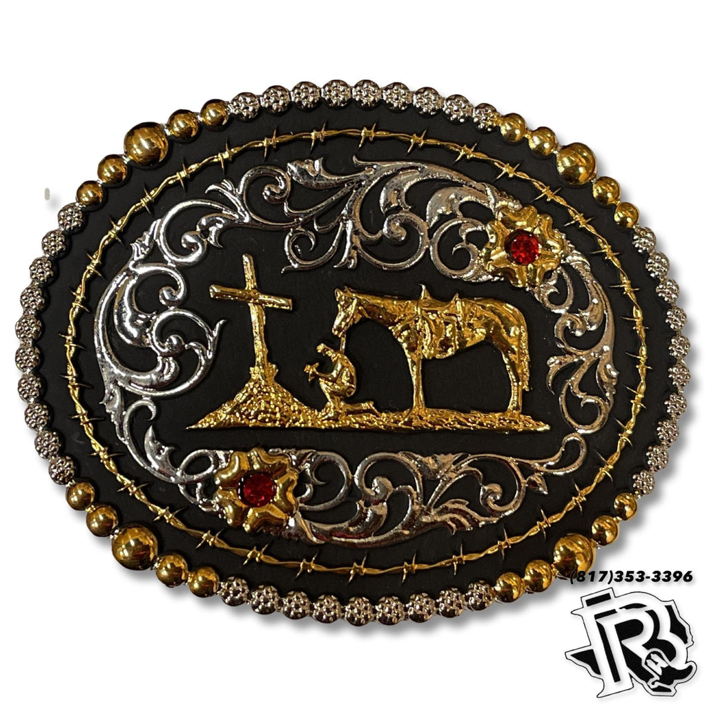 BELT BUCKLE | COWBOY AND CROSS
