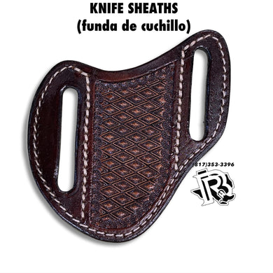 “ Louis “ | KNIFE SHEATHS COGNAC TOOLED LEATHER