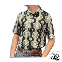 Load image into Gallery viewer, MENS PANHANDLE PRINTED POLO SHIRT OLIVE |RRMT51RZMK