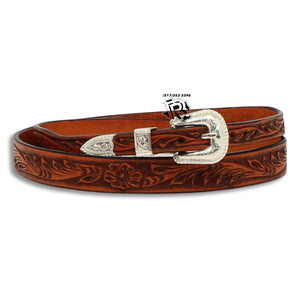 5/8 HAND TOOLED GENUINE LEATHER HATBAND