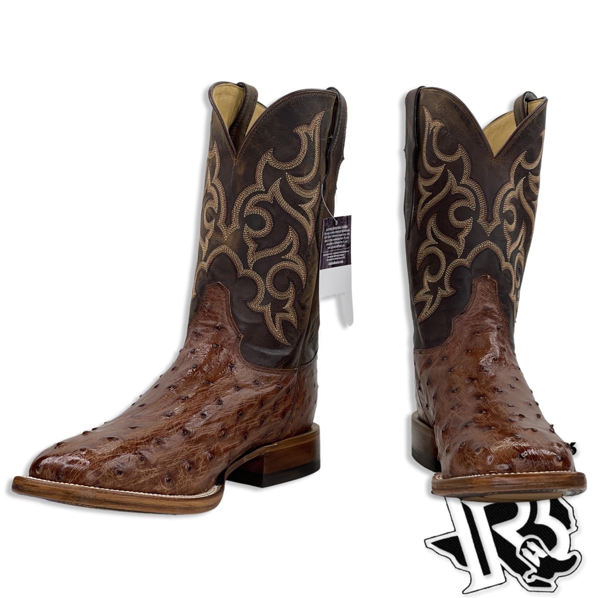 Justin outlet ostrich belt