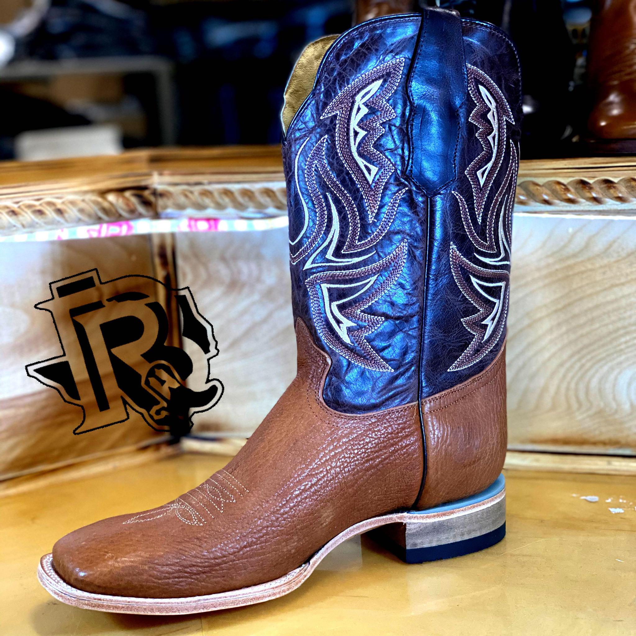 MENS SQUARE TOE BULL SHOULDER LIGHT BROWN DARK BROWN TOP HANDMADE MORERIA 12 USA MENS SQUARE TOE BULL SHOULDER LIGHT BROWN DARK BROWN TOP HANDMADE MORERIA 12 USA