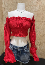 Load image into Gallery viewer, Heidi red crop top