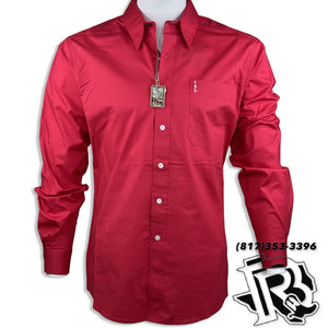 SOLID PINK MEN SHIRT | LONG SLEEVE CINCH WESTERN SHIRT