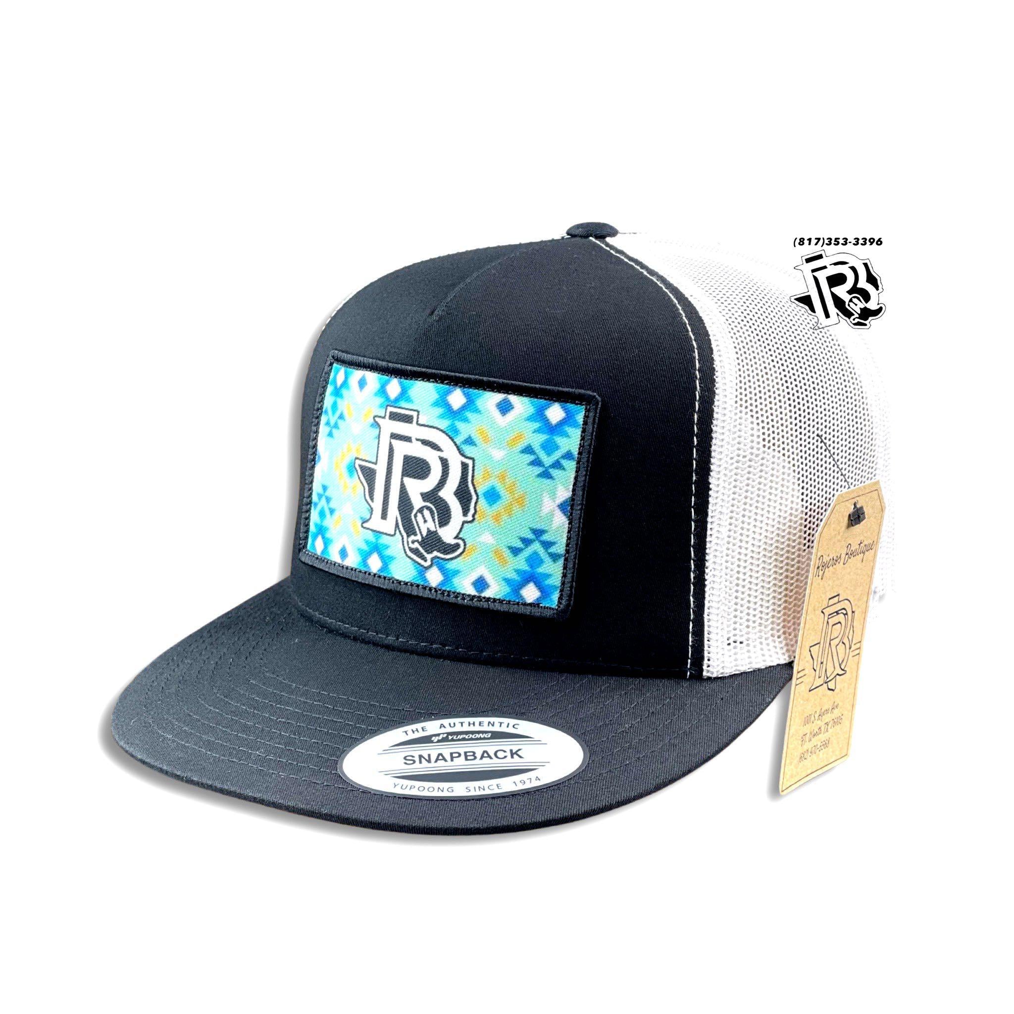 “ Alan “ | WESTERN CAP BY BR AZTEC BLACK WHITE