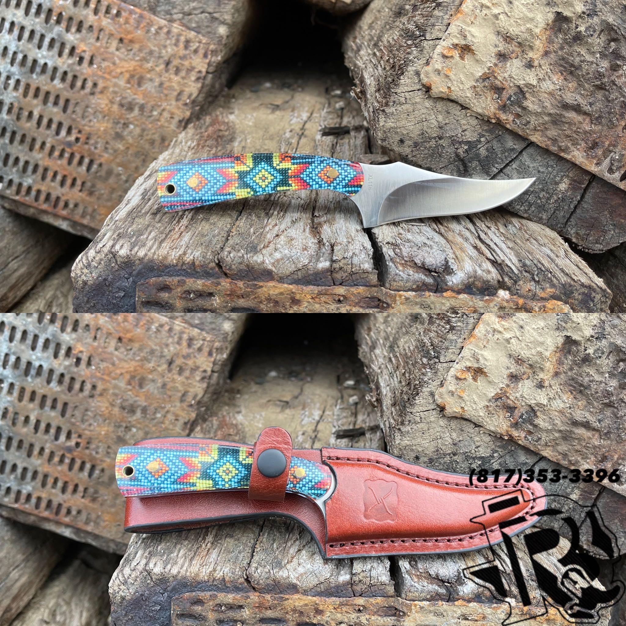 “ Thomas “ |  TWISTED X KNIFE YELLOW BEADED DESIGN