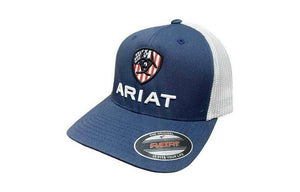 Mens Ariat Navy USA Shield Cap| A300035003
