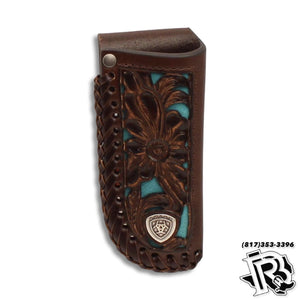 Ariat Knife Sheath| Tooled Leather with Turquoise A1800502