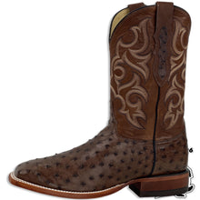 Load image into Gallery viewer, OSTRICH TABACO ORIGNAL | JUSTIN BOOTS MEN SQUARE TOE WESTERN BOOTS