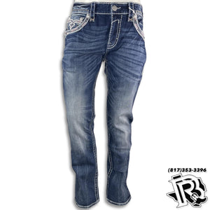 SLIM STRAIGHT | ROCK REVIVAL JEAN DARK WASH