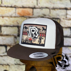 BR WILD WEST Brown/White/Brown CAP