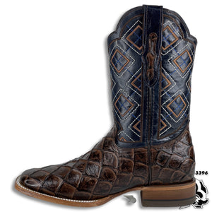 FISH CAFE PRINT | MEN SQUARE TOE WESTERN COWBOY BOOTS