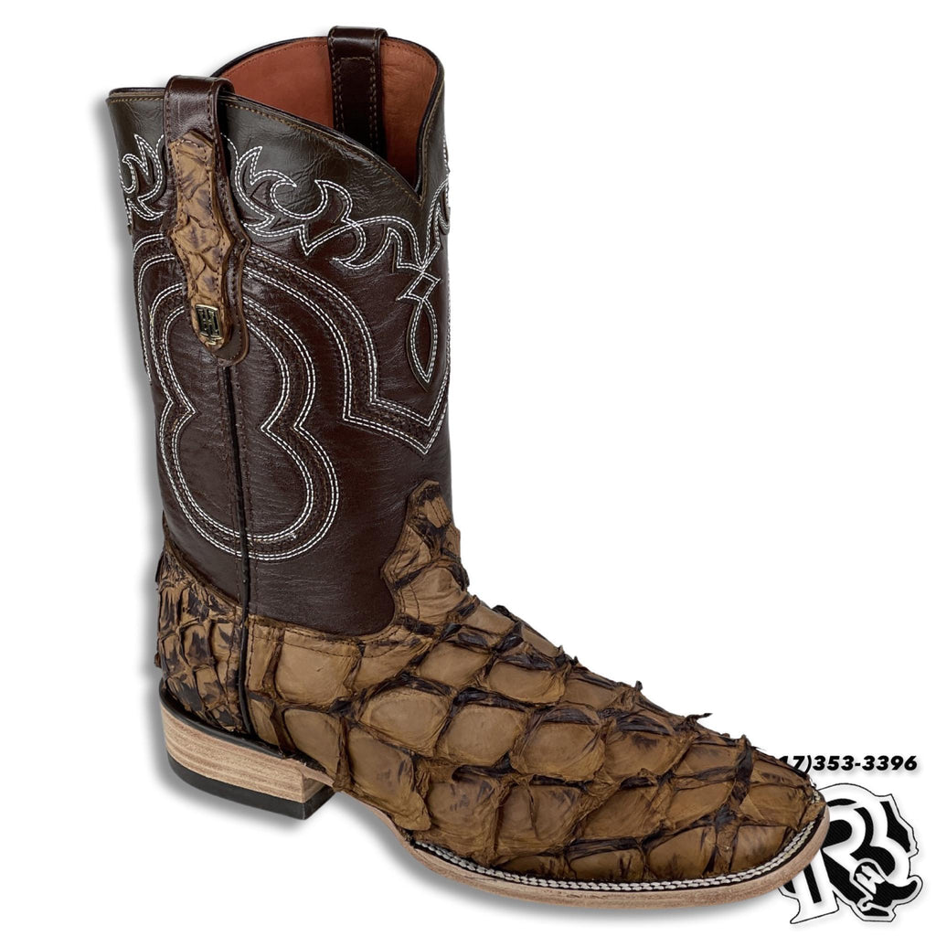 “ Clay “ | Men Western Square Toe Boots Camel Original Leather Hometown