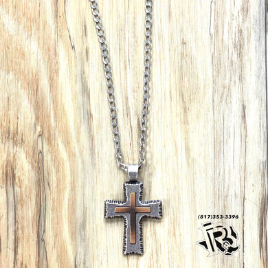 AA Unisex Necklace Cross Silver Nailhead Team Rope Pendant Rodeo Cowboy 18  in | eBay