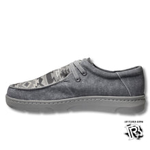 Load image into Gallery viewer, “ JIMMY “ | MEN&#39;S ARIAT HILO STRETCH LACE CHARCOAL/GRAY AZTEC PRINT 10040438