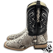 Load image into Gallery viewer, ORIGINAL SNAKE PYTHON  | MEN NATURAL  WESTERN SQUARE TOE BOOTS