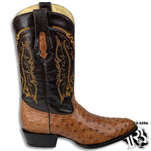 Load image into Gallery viewer, ORIGNAL OSTRISH COGNAC | MEN WESTERN COWBOY BOOTS ROUND TOE 2419