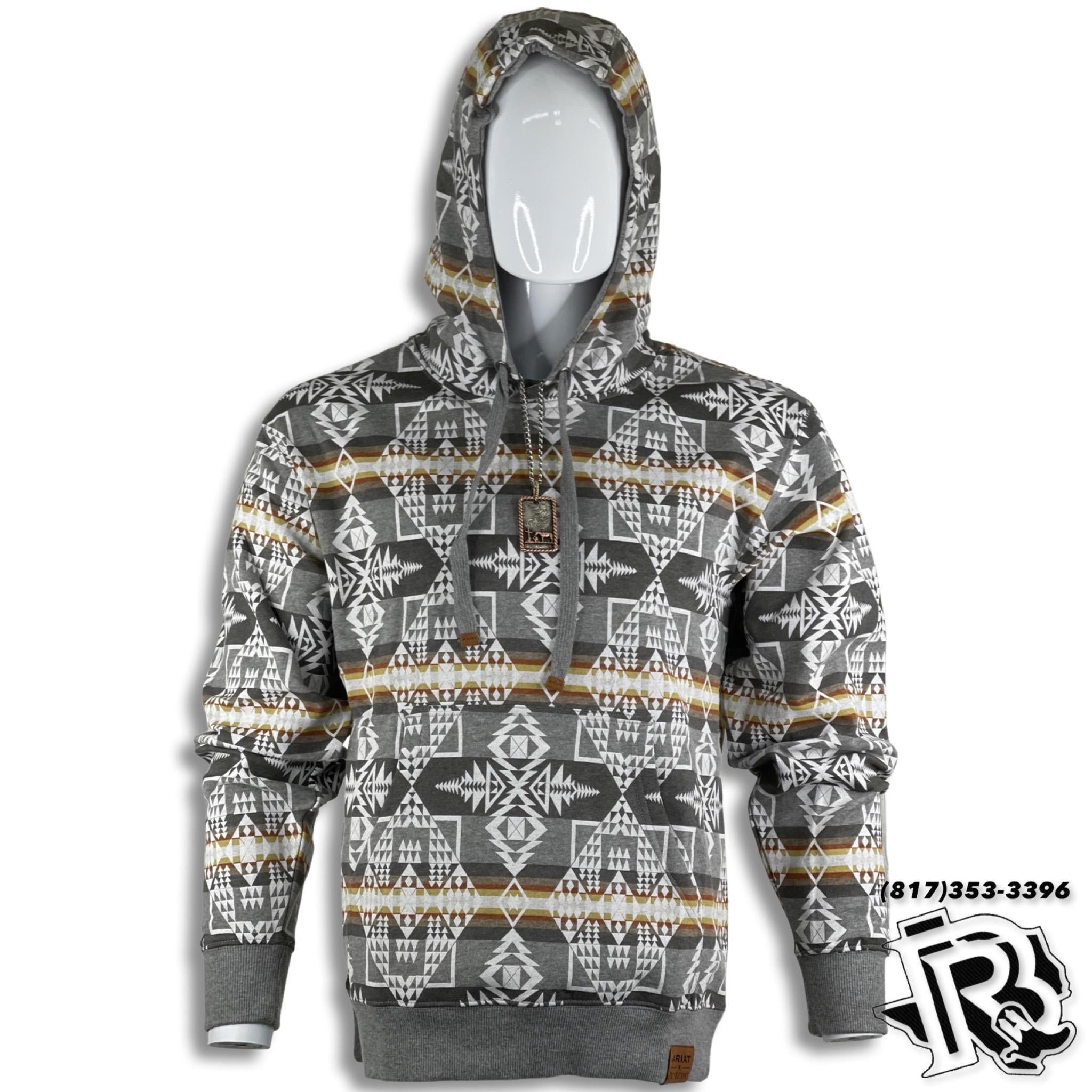 GREY AZTEC | MEN HOODIE SWEATER WESTERN ARIAT