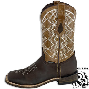 “ Clint “ | Men Western Square Toe Boots Leather Dark Brown