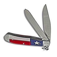 Load image into Gallery viewer, “ Ryan “ | TEXAS FLAG KNIFE DOUBLE BLADE OK314