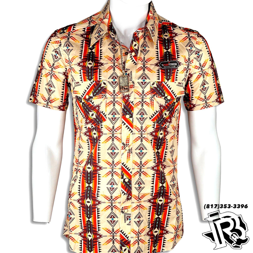 “ LEO “ | MENS ROCK AND ROLL SS SNAP RUST (B1S3304)