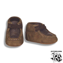 Load image into Gallery viewer, “ JED “ | TOOLED LEATHER KIDS MOCS SHOES (4441908) (4426402)