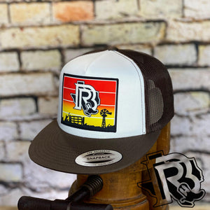 BR CAPS | COWBOY SUNSET BROWN/WHITE/BROWN