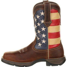 Load image into Gallery viewer, WORK BOOT (NO STEEL TOE) | DURANGO® WOMEN PATRIOTIC FLAG WORK BOOT  DRD0234