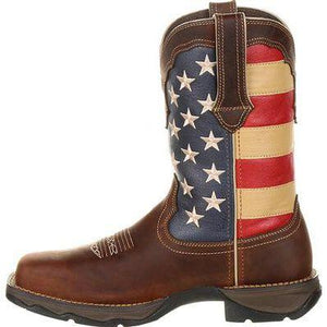WORK BOOT (NO STEEL TOE) | DURANGO® WOMEN PATRIOTIC FLAG WORK BOOT  DRD0234