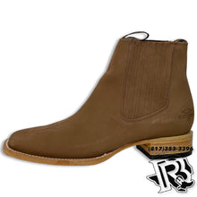 Load image into Gallery viewer, ROUGH OUT BOOTS (BOTINES) | ARENA (SAND) SQUARE TOE MEN BOOTS
