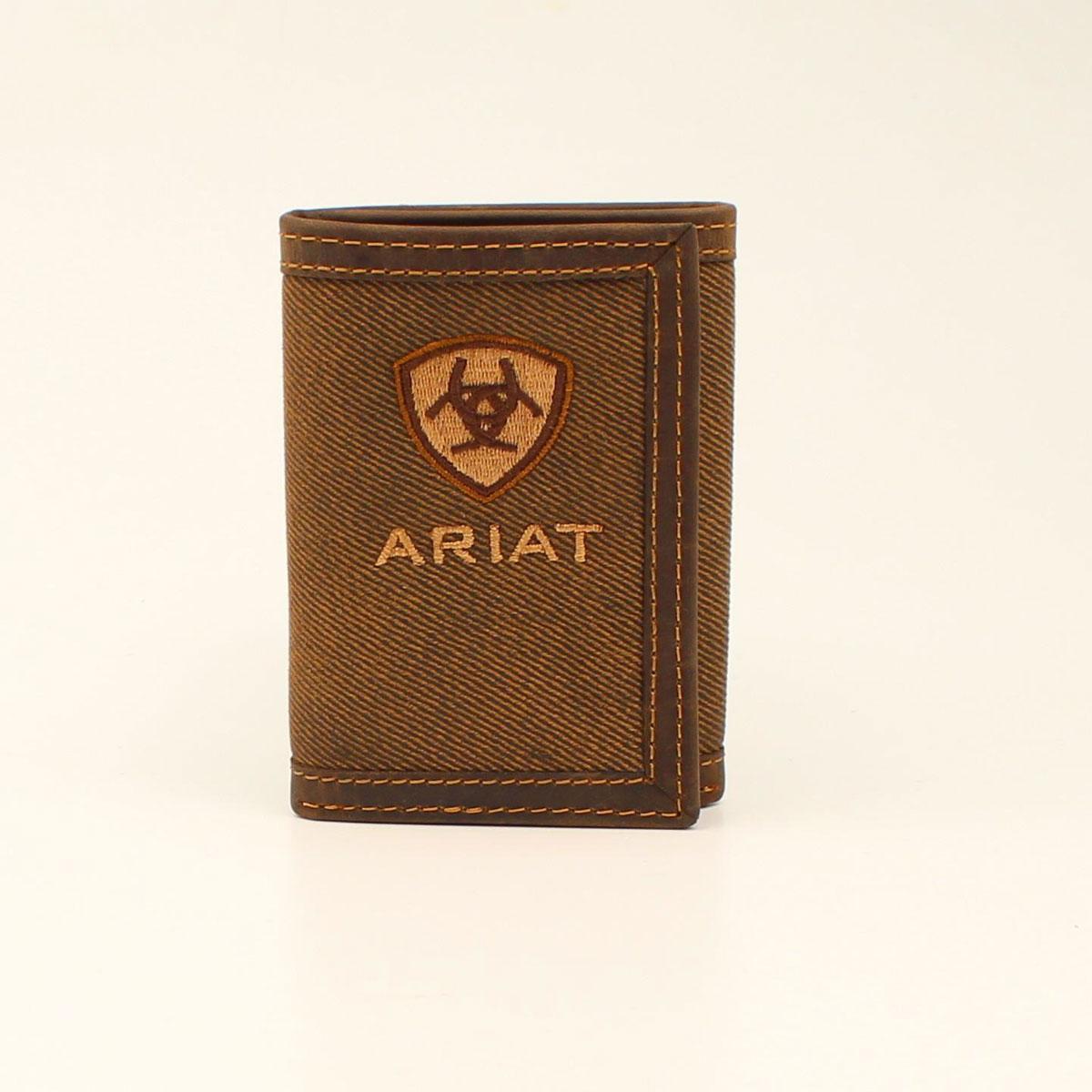 ARIAT TRIFOLD CENTER LOGO COTTON TAN