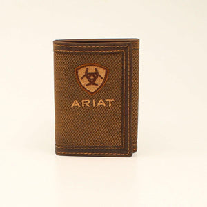 ARIAT TRIFOLD CENTER LOGO COTTON TAN