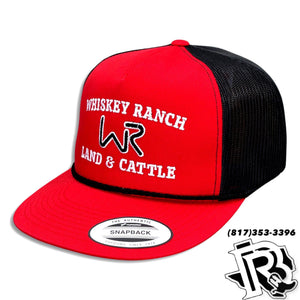 WHISKEY BENT CAPS | “ WAYLON “ RED BLACK
