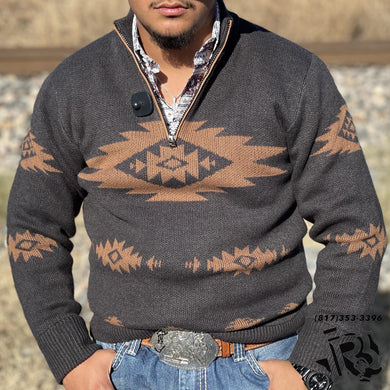 Men's Cinch Black Pullover Sweater (MWK156001)
