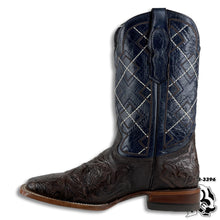 Load image into Gallery viewer, TOOLED LEATHER PRINT | BROWN MEN SQUARE TOE WESTERN COWBOY BOOTS