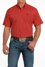 Load image into Gallery viewer, CINCH ROSE RED WEAVE PRINT - MENS SHIRT - MTW1111427