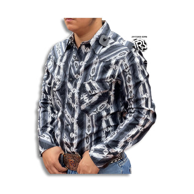 “ William “ |Men Western Shirt Aztec Grey Shirt B2S2043