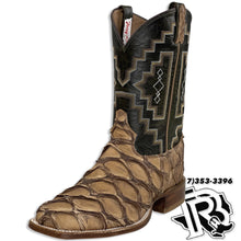 Load image into Gallery viewer, BIG BASS FISH BOOT | TONY LAMA MEN SQUARE TOE WESTERN BOOT  LEVIATHAN CHOCOLATE