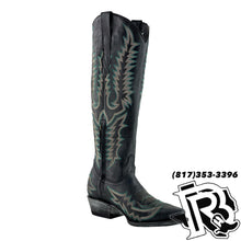 Load image into Gallery viewer, WOMEN BOOTS | MATTE BLACK TALL TOP WESTERN BOOT