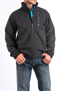 Cinch MENS BLACK BONDED JACKET ( Grey Letters) MWJ1009000