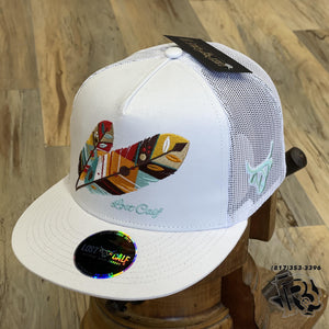 “ Diego “ | MEN CAP FEATHER RED WHITE LOST CALF