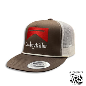 “ Cowboy -Killer “ | MEN WESTERN CAP BROWN  WHITE ROPE